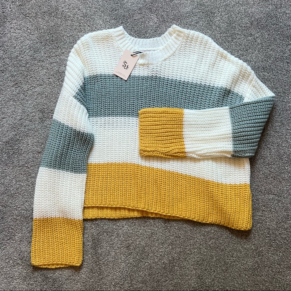 NWT Sincerely Jules Color Block Sweater